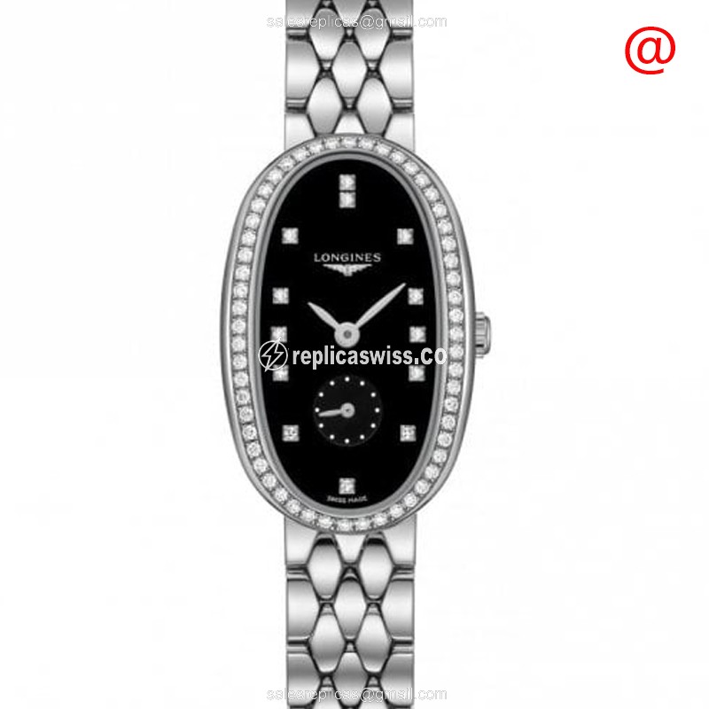 Elegant Longines L2.306.0.57.6 Symphonette Replica with Automatic Movement Sparkling Diamond