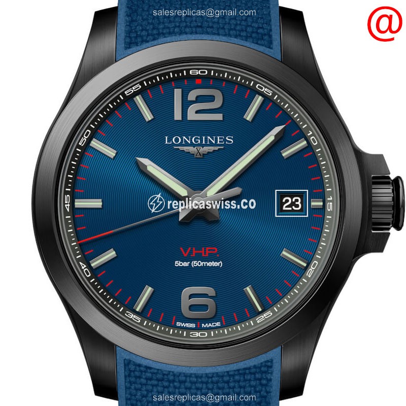 Longines Conquest L3.716.2.96.9 Replica in Blue Dial & Steel Case, Quartz Movement Watch