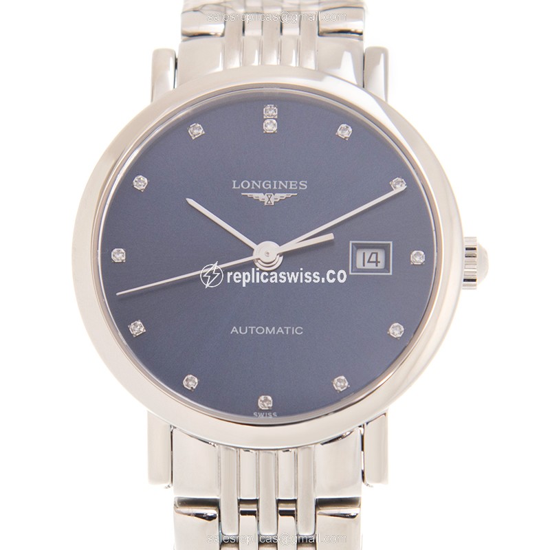 Luxurious Longines L4.310.4.97.6 Replica Watch in Stainless Steel with Blue Dial Automatic