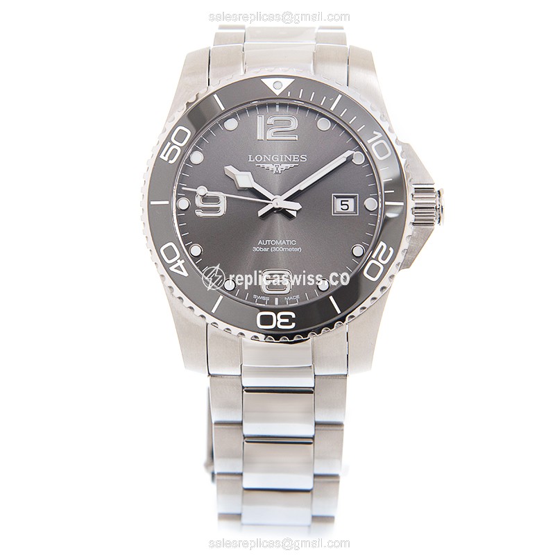 Elegant Longines Conquest Automatic Replica with Gray Dial Stainless Steel Case Watch - view 2
