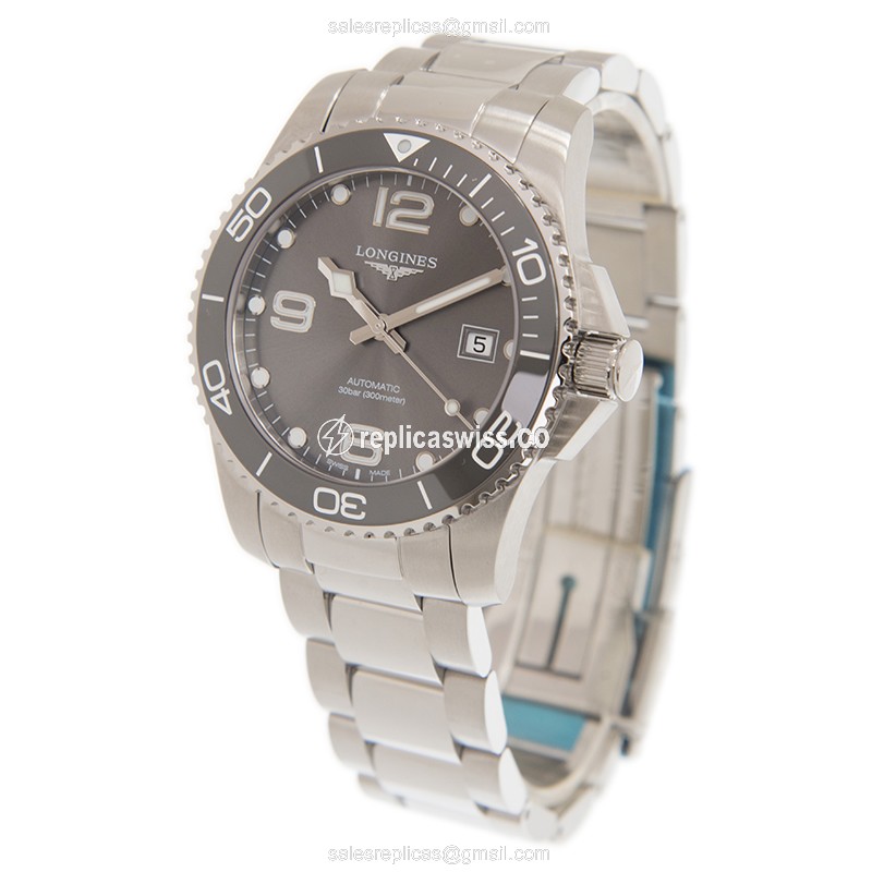 Elegant Longines Conquest Automatic Replica with Gray Dial Stainless Steel Case Watch - view 3