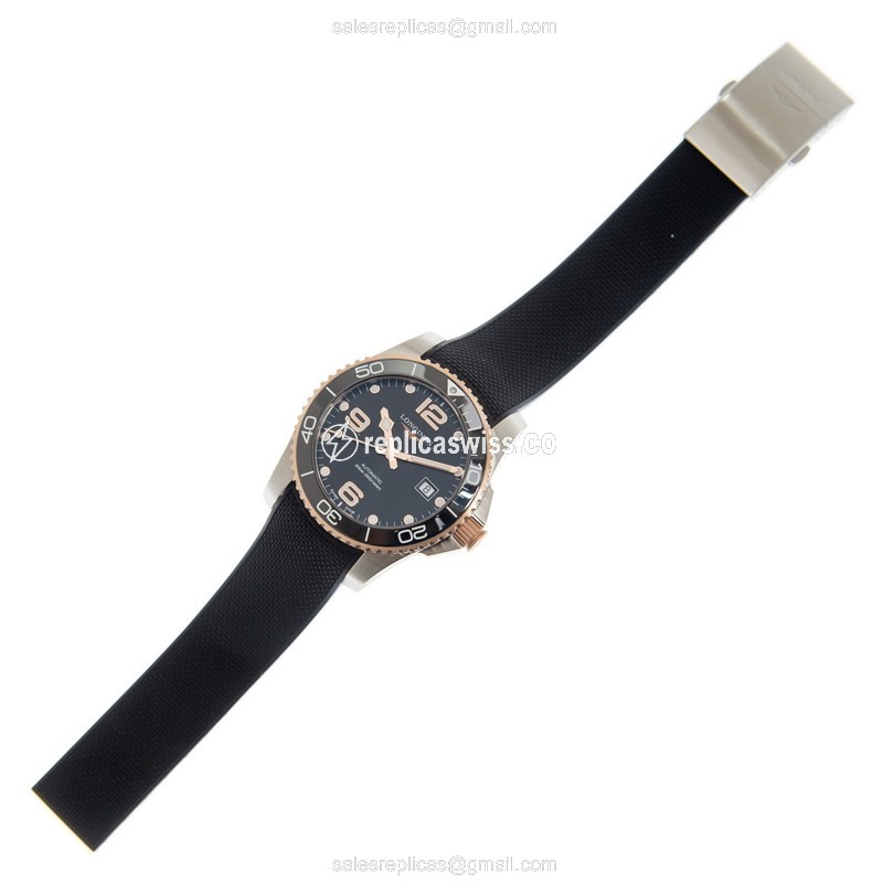 Elegant Longines Conquest Replica in Black Dial & Premium Steel Case Watch - view 2