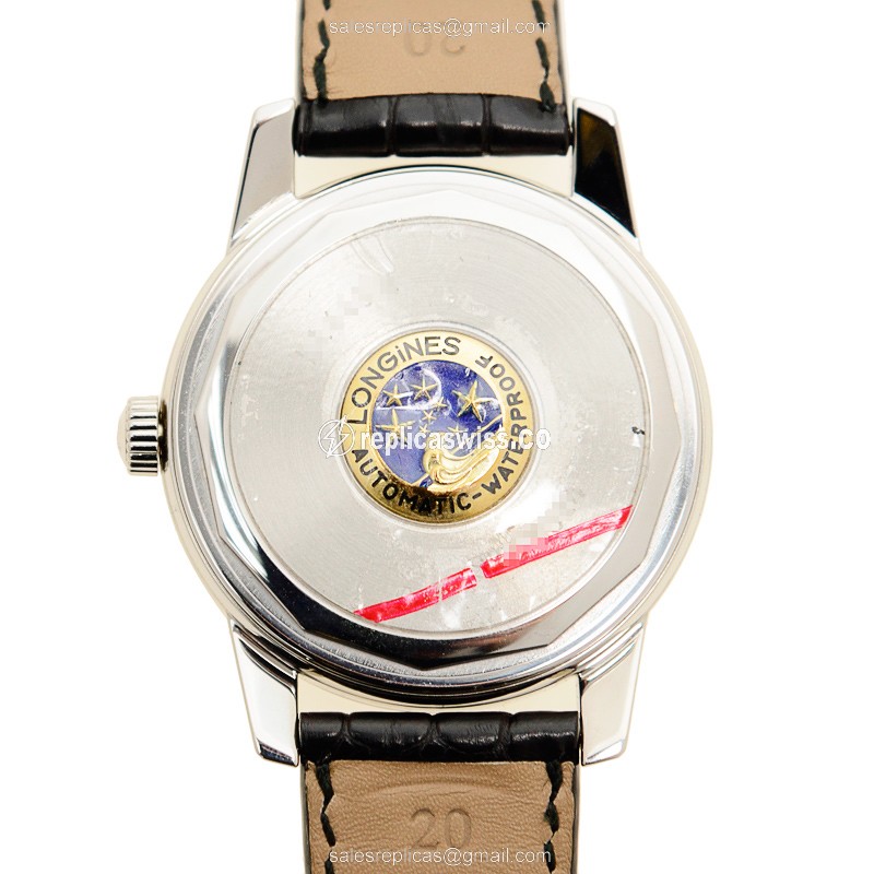 Elegant Longines Heritage Replica in Black Dial & Stainless Steel Case with Automatic Movement Watch - view 3