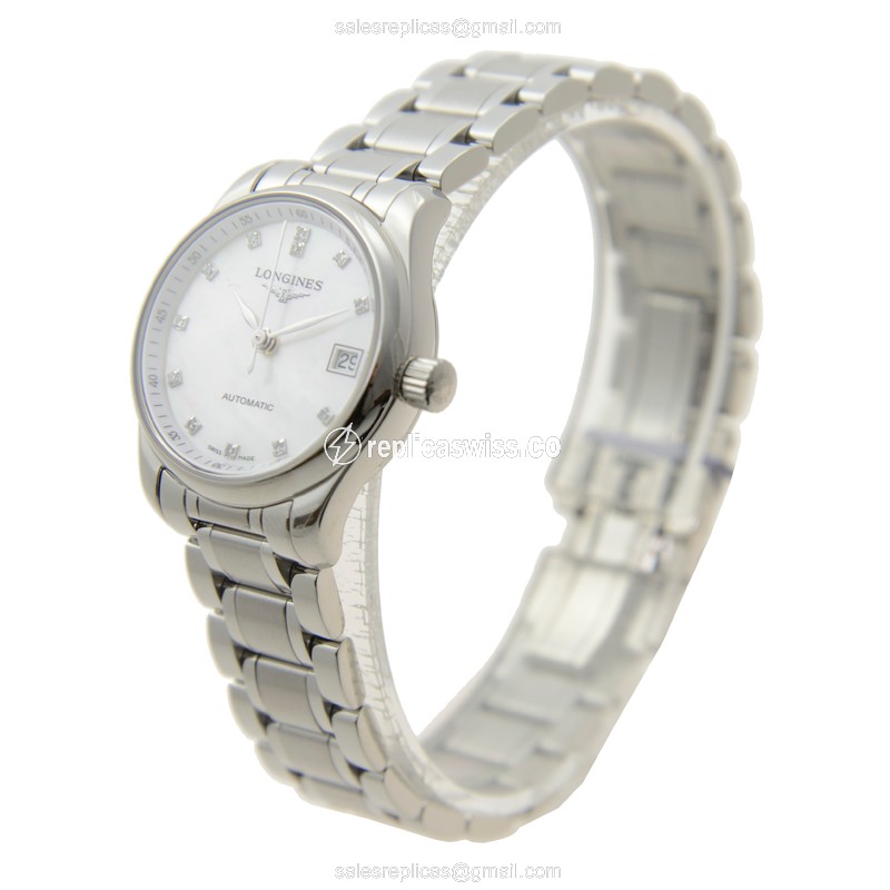 Elegant Longines L2.128.4.87.6 Replica Automatic Watch in Silver Case & Dial - view 3