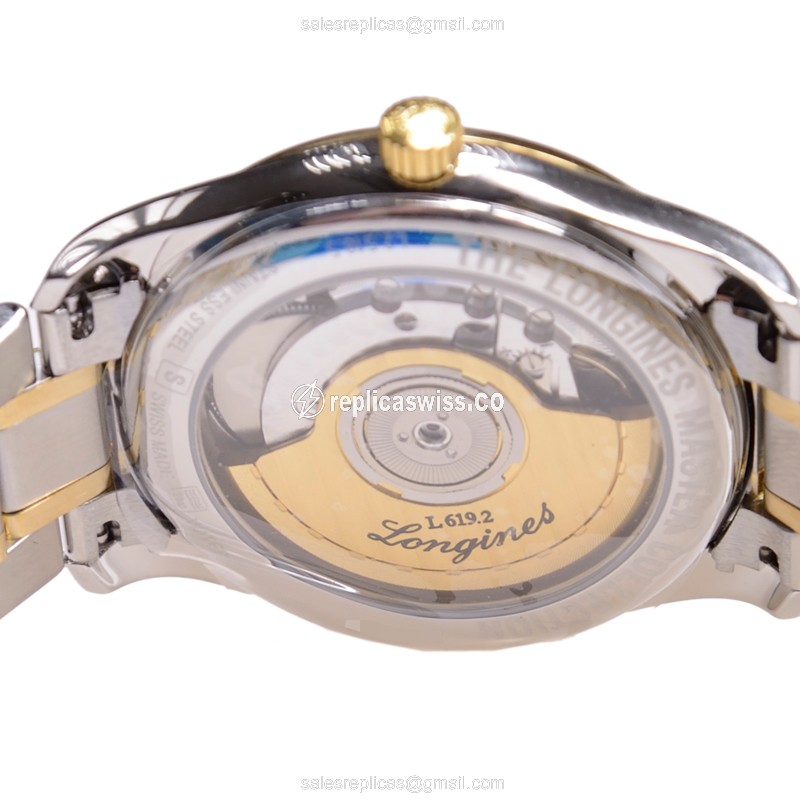 Elegant Longines L2.518.5.57.7 Master Automatic PVD Gold Replica, Black Dial, Gold PVD Clasp & - view 4