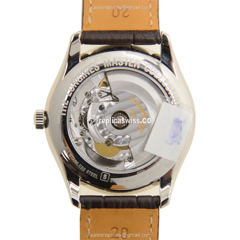Elegant Longines L2.755.4.78.5 Replica Watch | Automatic Movement, Silver Dial & Genuine Leather - view 3