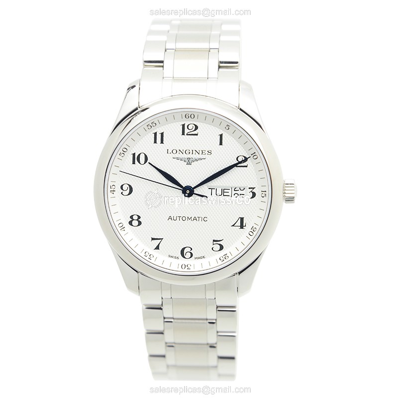 Elegant Longines L2.755.4.78.6 Replica Watch with White Dial Stainless Steel Case - view 2