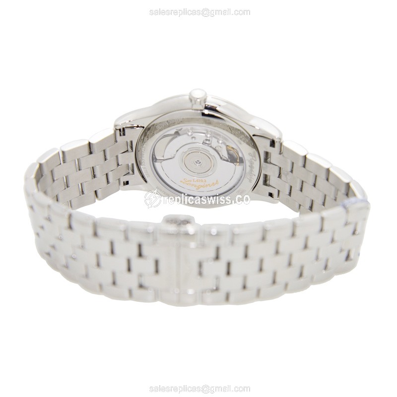 Elegant Longines L4.874.4.57.6 Replica Watch | Automatic Movement, Black Dial, Stainless Steel Case - view 4