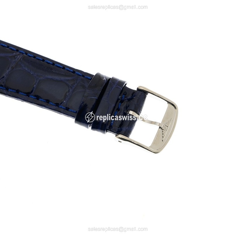 Elegant Longines L5.512.0.71.7 Dolce Vita Replica with Silver Dial & Blue Alligator Strap Watch - view 4
