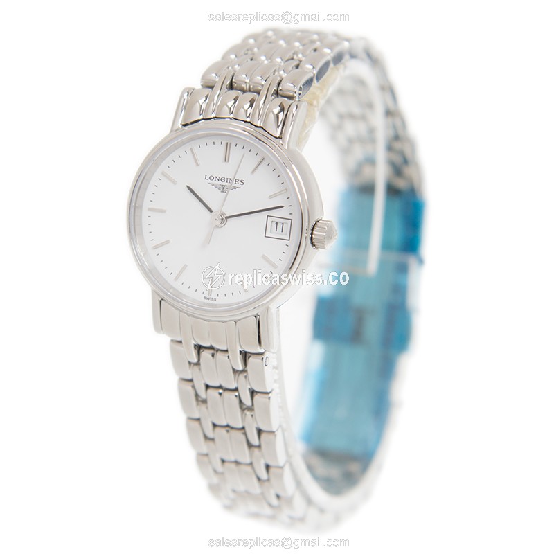 Elegant Longines Presence Replica in Stainless Steel & White Dial, Automatic Movement Watch - view 3