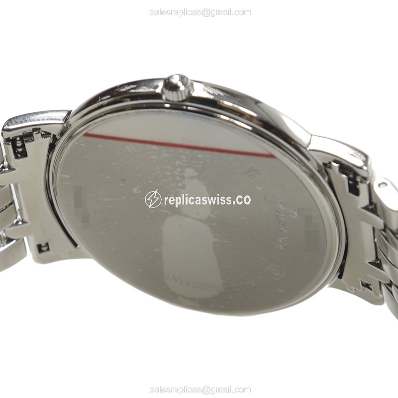 Elegant Longines Presence Replica, White Dial, Swiss Quartz, Silver Steel Bracelet Watch - view 4