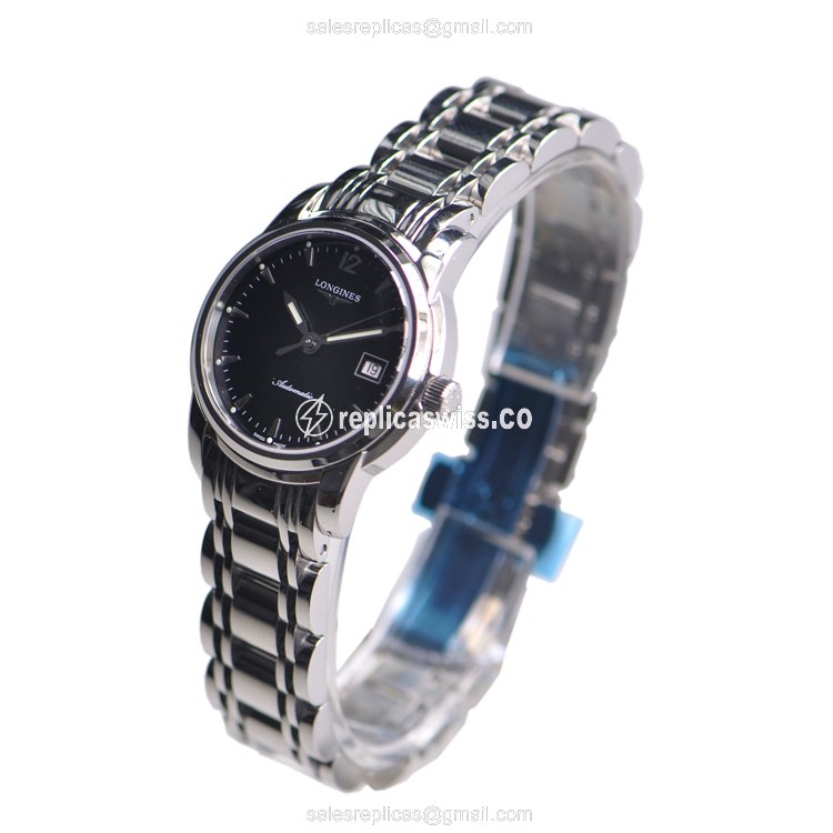 Elegant Longines Saint Imier Replica Watch in Stainless Steel Case & Black Dial, Automatic Movement - view 3