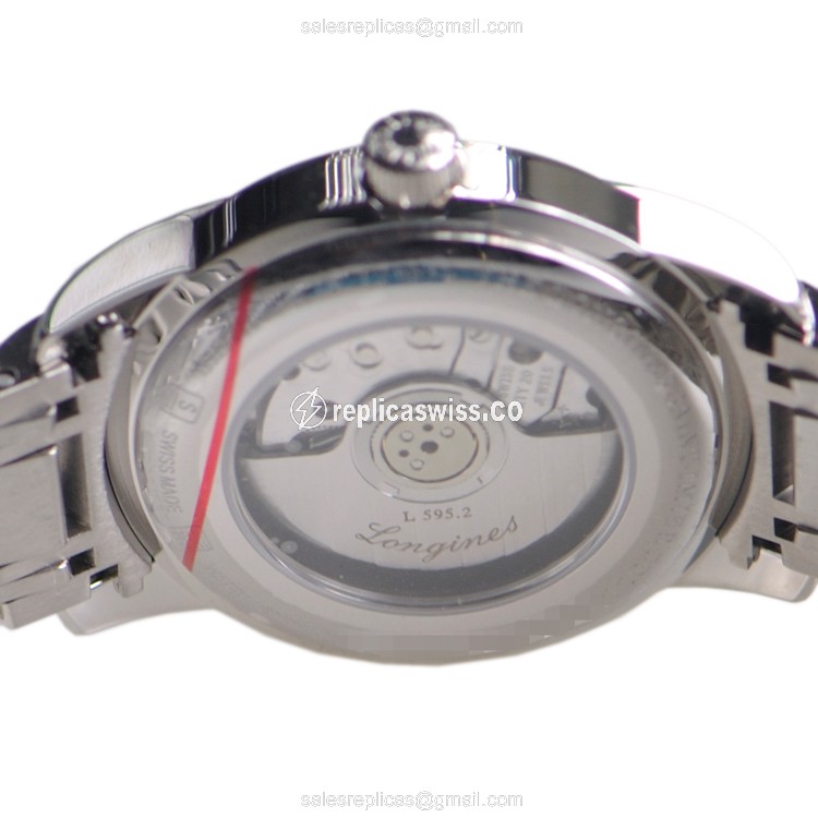 Elegant Longines Saint Imier Replica Watch in Stainless Steel Case & Black Dial, Automatic Movement - view 4
