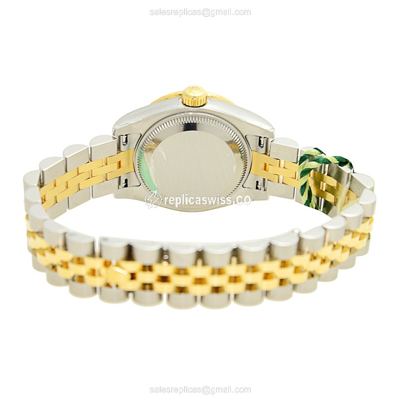 Elegant Rolex Lady Datejust Replica in 18kt Gold Diamond, Automatic Movement & Sapphire Crystal - view 4