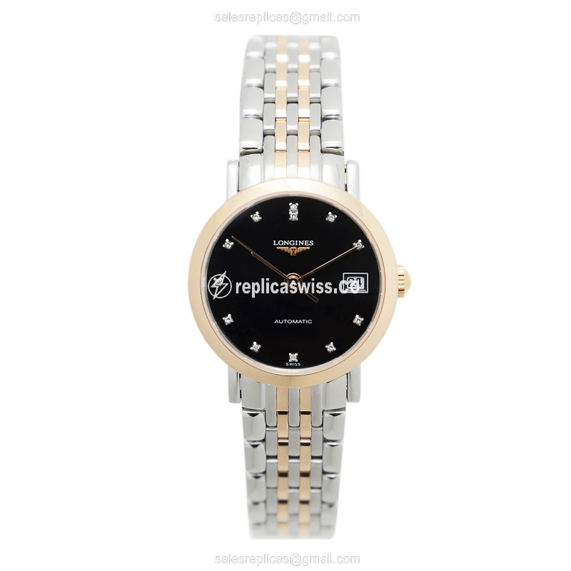 Exquisite Longines L4.309.5.57.7 Replica with Automatic Movement & 18kt Rose Gold Case Watch - view 2