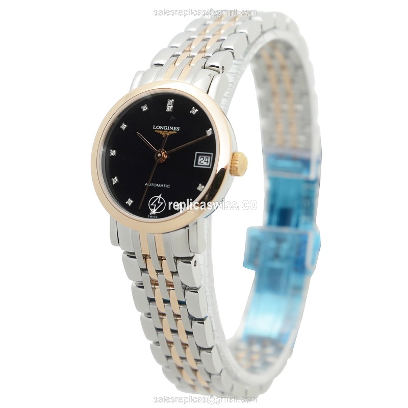 Exquisite Longines L4.309.5.57.7 Replica with Automatic Movement & 18kt Rose Gold Case Watch - view 3