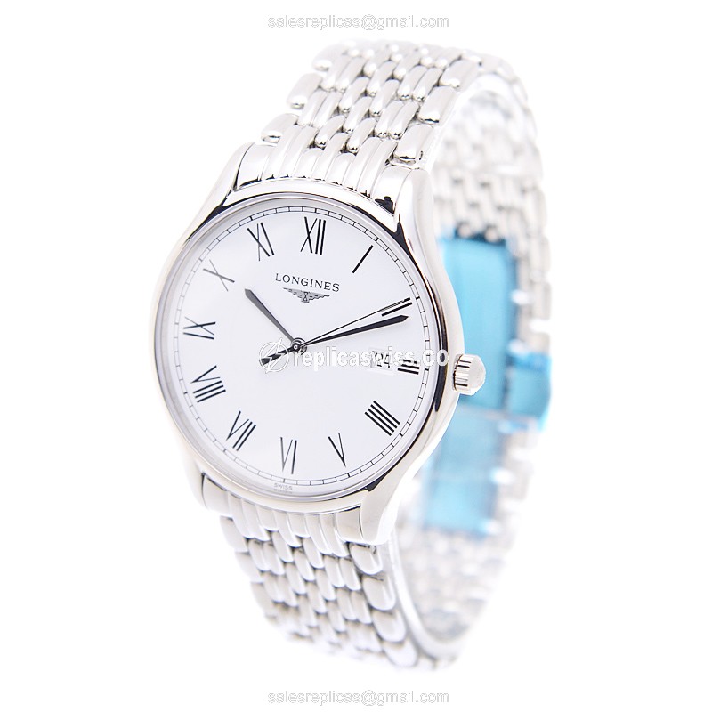 Exquisite Longines Lyre Replica in White Dial & Stainless Steel Case, Precision Quartz Movement - view 3