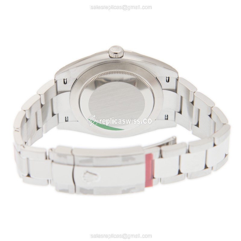 Exquisite Rolex DATEJUST Replica in 18kt White Gold & Steel, Automatic Movement Gray Dial Watch - view 4
