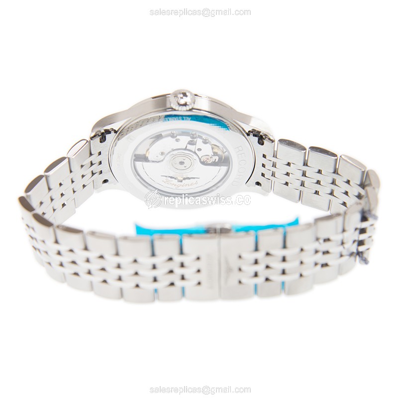 L2.820.4.11.6 Longines Record Replica | White Dial | Stainless Steel Case & Band Watch - view 4