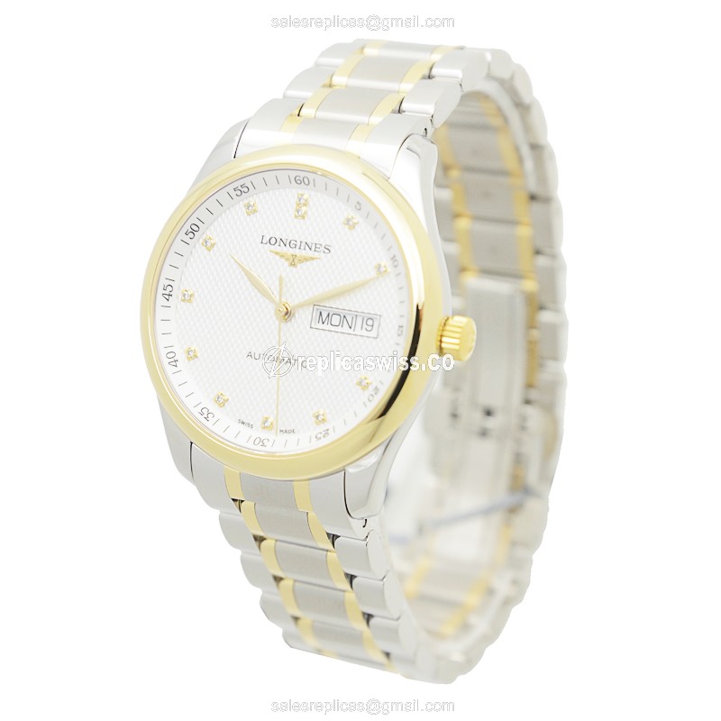 Longines L2.755.5.77.7 Master Replica | Silver Dial, 18kt Steel Strap Watch - view 3