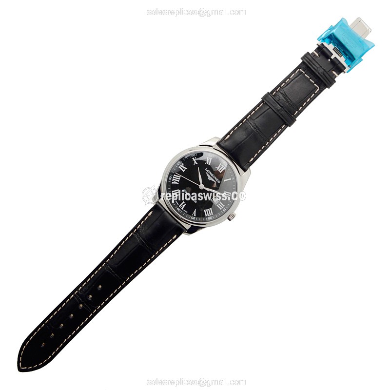 Longines L2.893.4.51.7 Replica Watch | Automatic | Black Dial, Stainless Steel Case - view 2
