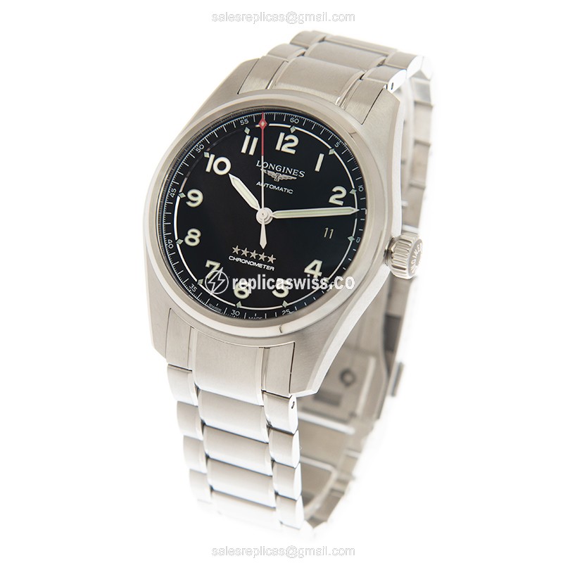 Longines L3.810.4.53.9 Spirit Automatic | Black Dial | Stainless Steel Case Watch - view 3