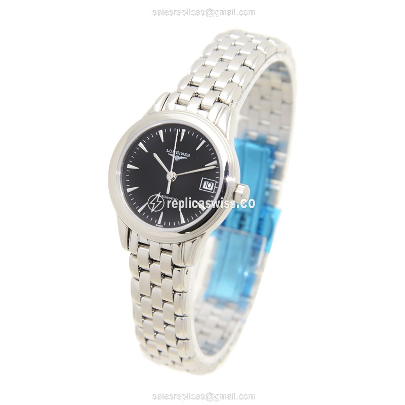 Longines L4.274.4.52.6 Replica | Black Dial, Stainless Steel Case | Automatic Movement Watch - view 3