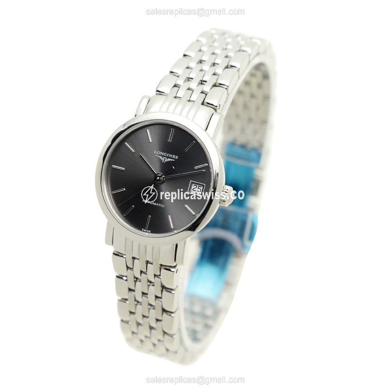 Longines L4.309.4.72.6 Replica, Automatic Movement, Dark Grey Dial, Stainless Steel Case Watch - view 3