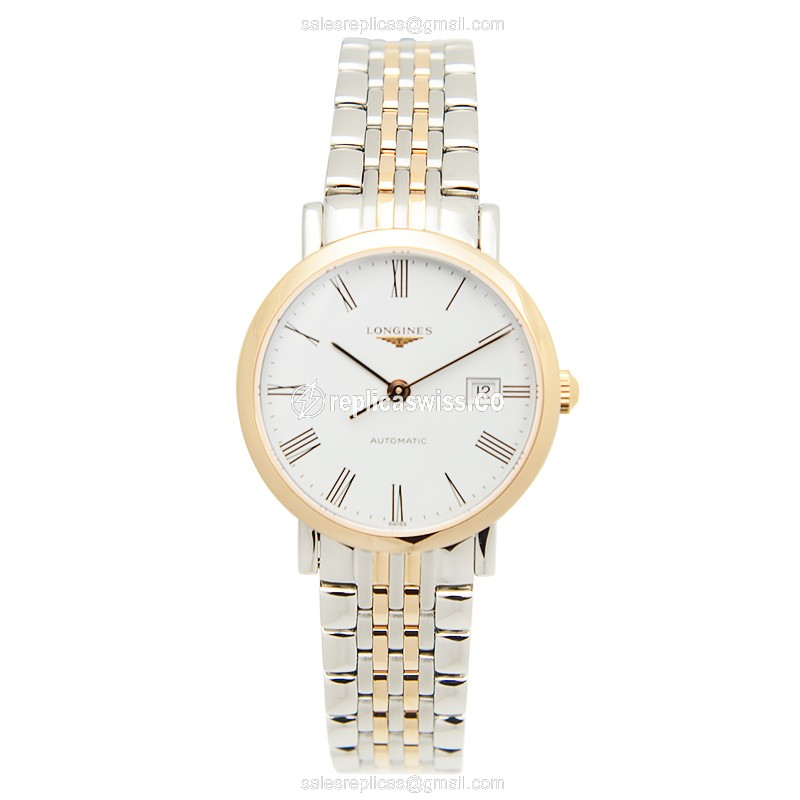 Longines L4.310.5.11.7 Replica, Automatic Movement, White Dial & 18kt Steel Case Watch - view 2