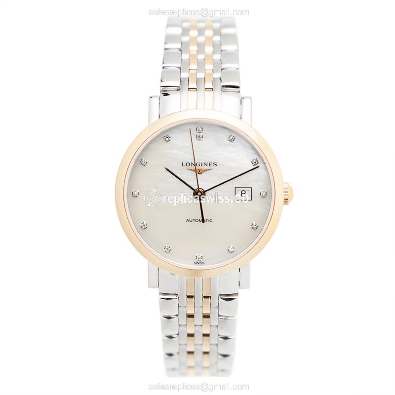 Longines L4.310.5.87.7 Replica, Automatic Movement, White Dial, 18kt Steel Case & Strap Watch - view 2