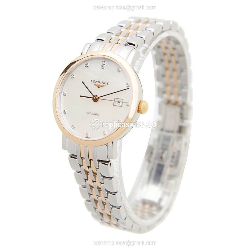 Longines L4.310.5.87.7 Replica, Automatic Movement, White Dial, 18kt Steel Case & Strap Watch - view 3