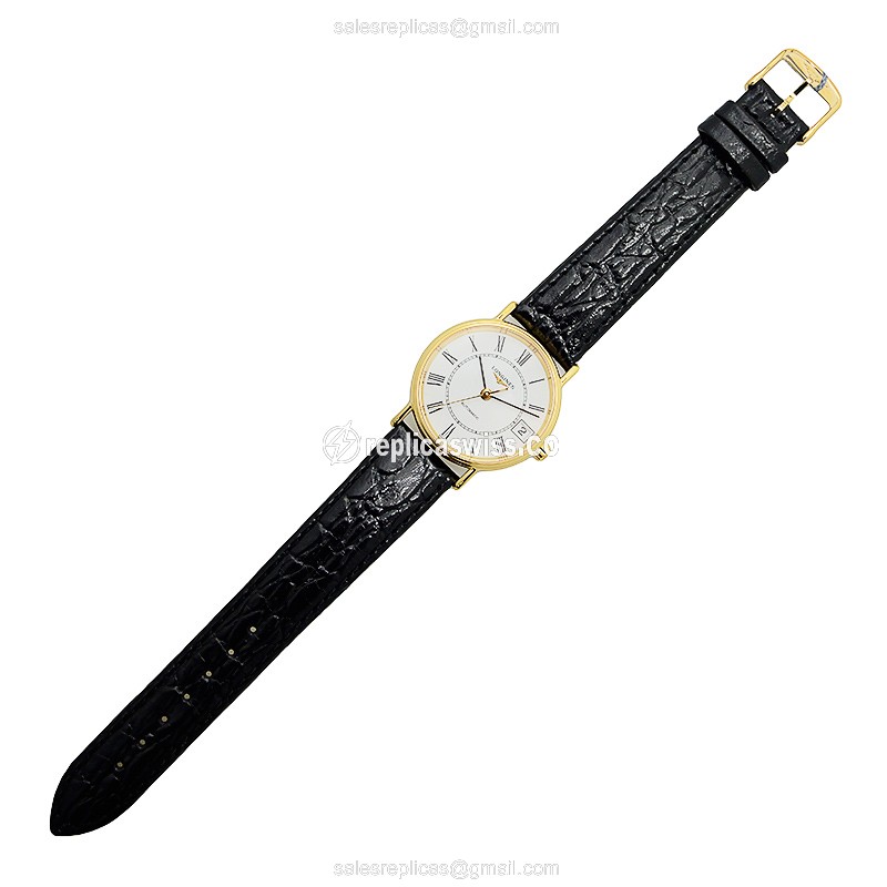 Longines L4.322.2.11.2 PRESENCE Replica in Steel, Automatic Movement & White Dial Watch - view 2