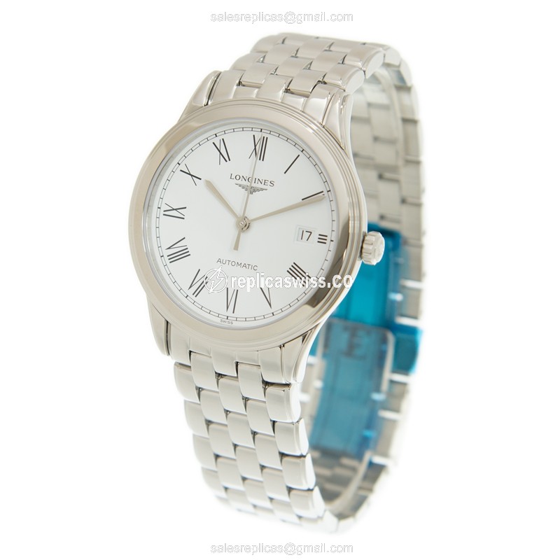 Longines L4.974.4.11.6 Replica Watch | Automatic Movement | White Dial | Stainless Steel Case - view 3