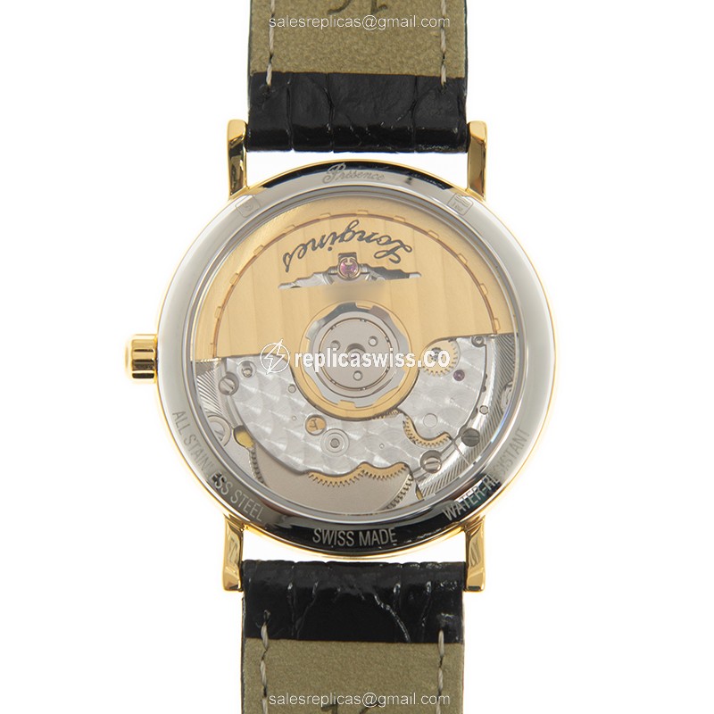 Longines Presence L4.322.2.12.2 Replica: Automatic White Dial, Gold-Plated Case Watch - view 3