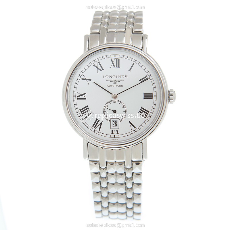 Longines Presence Replica in Stainless Steel Case, Automatic Movement, White Dial Watch - view 2