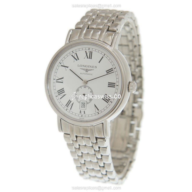 Longines Presence Replica in Stainless Steel Case, Automatic Movement, White Dial Watch - view 3