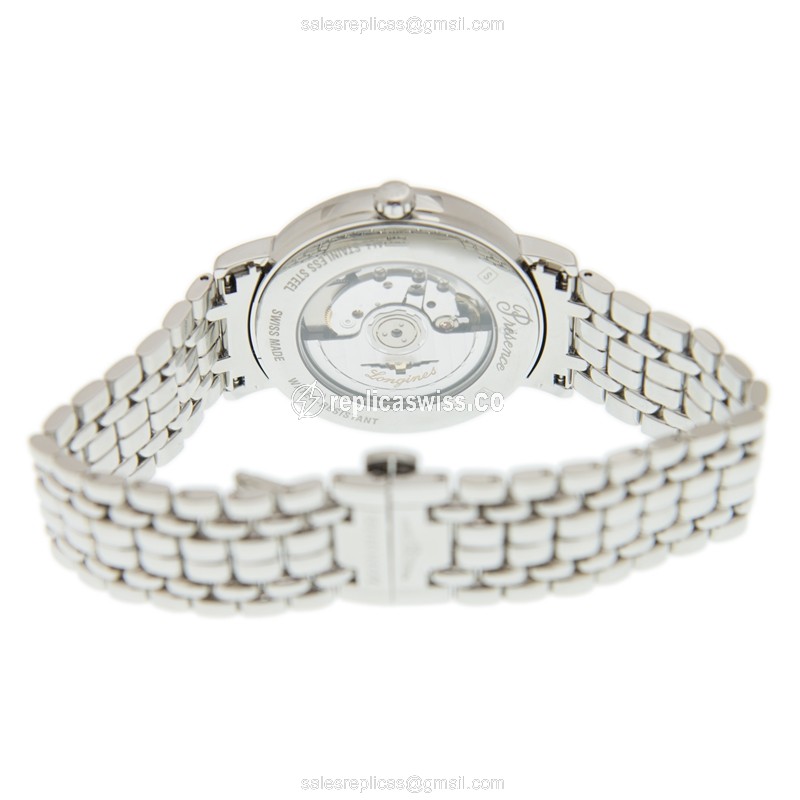 Longines Presence Replica in Stainless Steel Case, Automatic Movement, White Dial Watch - view 4
