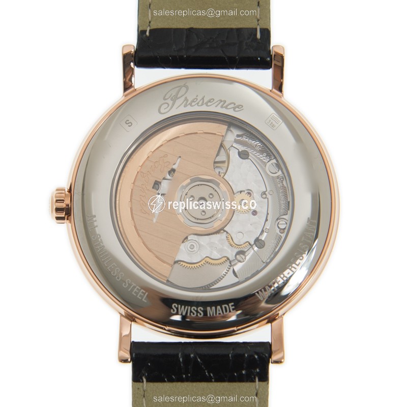 Longines Presence Replica in Stainless Steel & Gold Plated, Automatic Movement White Dial Watch - view 3