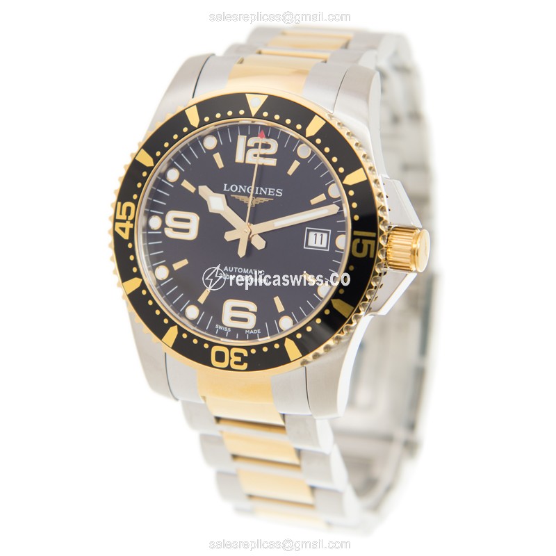 Luxurious Longines Conquest Replica in Black Dial & Stainless Steel Case Watch - view 3