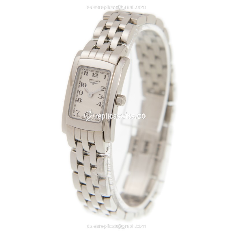 Luxurious Longines Dolce Vita Replica | Silver Dial, Stainless Steel Case & Band Watch - view 3