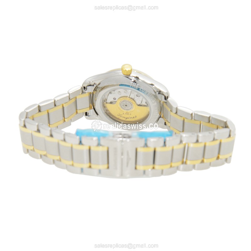 Luxurious Longines L2.257.5.37.7 Replica in 18kt Gold & Stainless Steel, Automatic Movement & - view 4