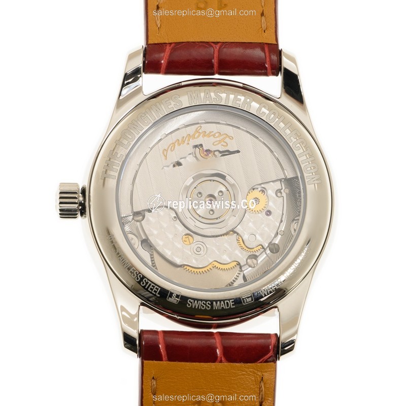 Luxurious Longines L2.409.4.87.2 Replica in Stainless Steel, Automatic Movement & White Dial Watch - view 3