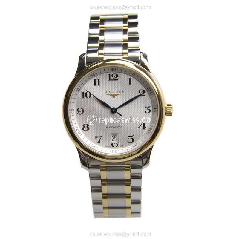 Luxurious Longines L2.628.5.78.7 Replica Watch: Automatic Movement, 18kt Steel Case & Silver Dial - view 2