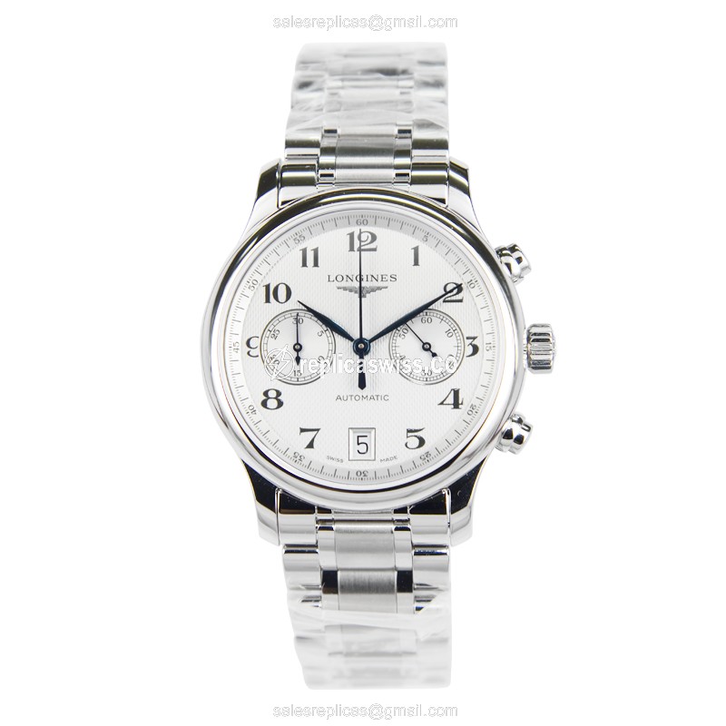 Luxurious Longines L2.669.4.78.6 Replica Watch | Automatic Movement, Silver Dial & Case - view 2