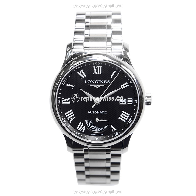 Luxurious Longines L2.708.4.51.6 Replica Watch | Automatic Movement | Black Dial | Stainless Steel - view 2