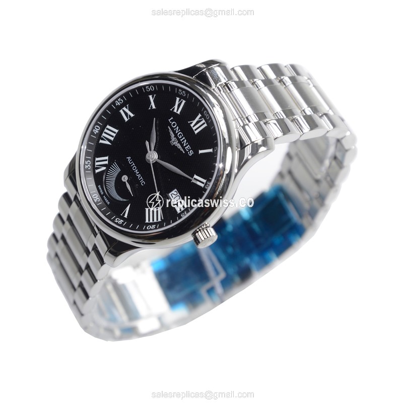 Luxurious Longines L2.708.4.51.6 Replica Watch | Automatic Movement | Black Dial | Stainless Steel - view 3