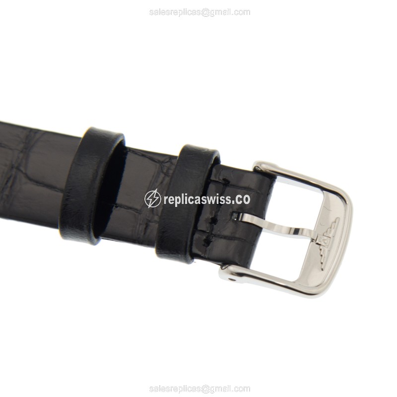 Luxurious Longines L4.209.4.11.2 LA GRANDE Replica in Stainless Steel with White Dial & Alligator - view 4