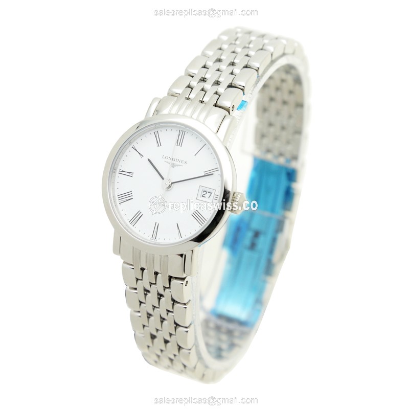 Luxurious Longines L4.309.4.11.6 Replica in White Dial & Stainless Steel Case Watch - view 3