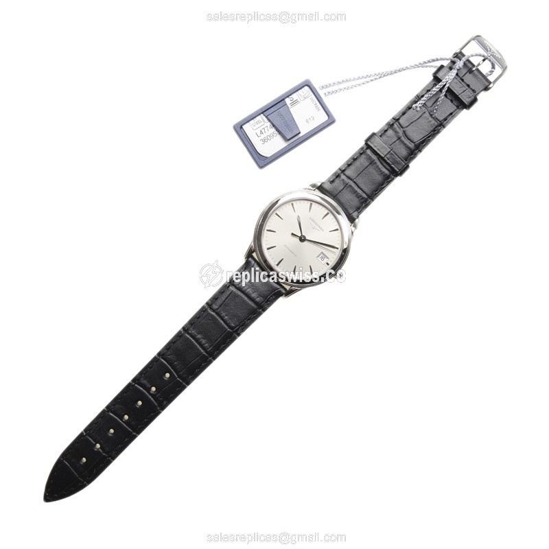 Luxurious Longines L4.774.4.72.2 Replica in Stainless Steel, Automatic Movement & Silver Dial Watch - view 2