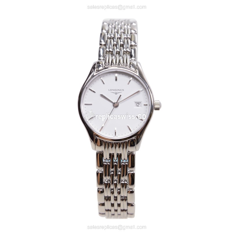 Luxurious Longines Lyre Replica Watch with White Dial & Steel Case - view 2